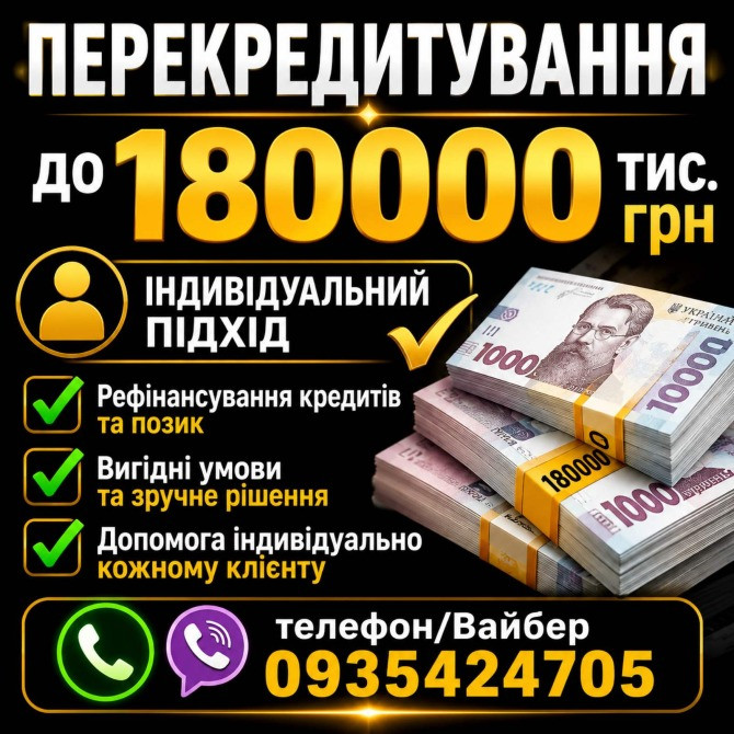 Кредит онлайн або готівкою.Перекредитування МФО Львів - зображення 1