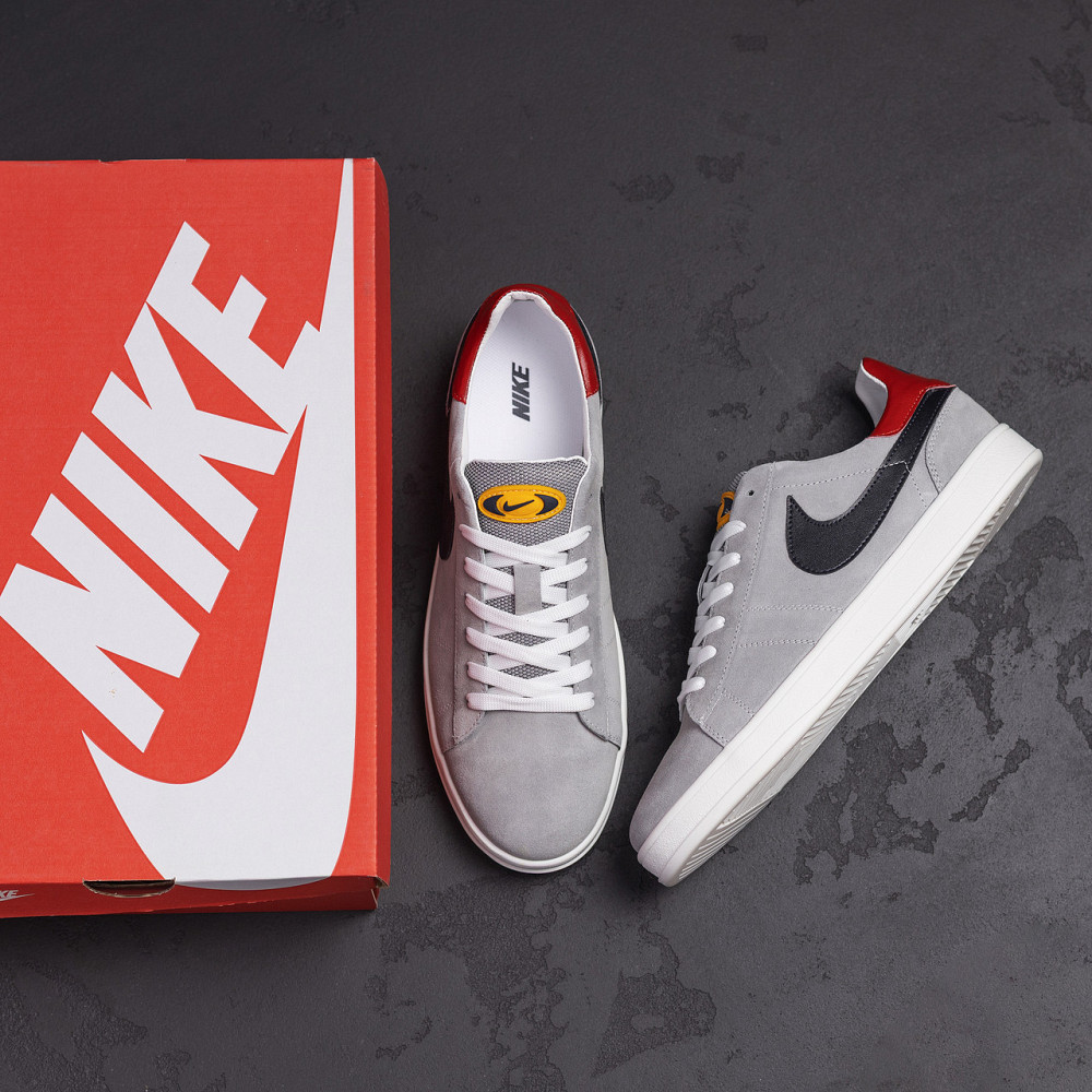 Мужские кожаные кеды Grey Київ - зображення 10