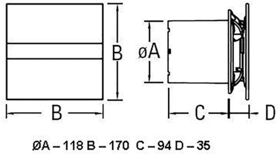 Вытяжной вентилятор CATA E-150 GT TIMER WHITE (00902100) для ванной комнаты Київ - зображення 9