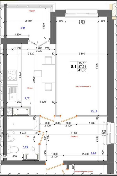 продажа 1-к квартира Киево-Святошинский, Коцюбинское, 40200 $ Коцюбинське - зображення 4