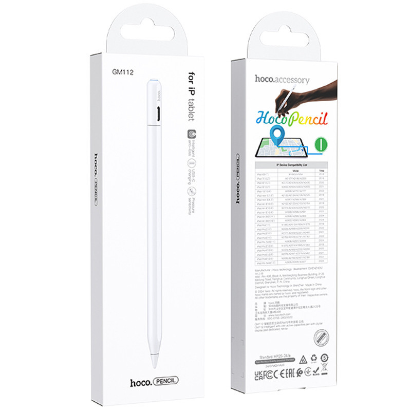 Стилус Hoco GM112 Intelligent anti-lost active capacitive pen with digital display for iPad Херсон - зображення 6