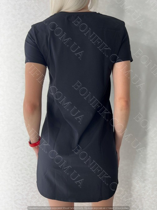 Женское чёрное платье из хлопка "Shine" (16002) (арт. 1761) Кривой Рог - изображение 3