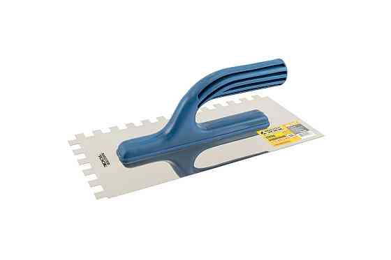 Тёрка нержавеющая MASTERTOOL с пластиковой ручкой зубчатая 125х270 мм зуб 10х10 мм 08-2127 Харьков