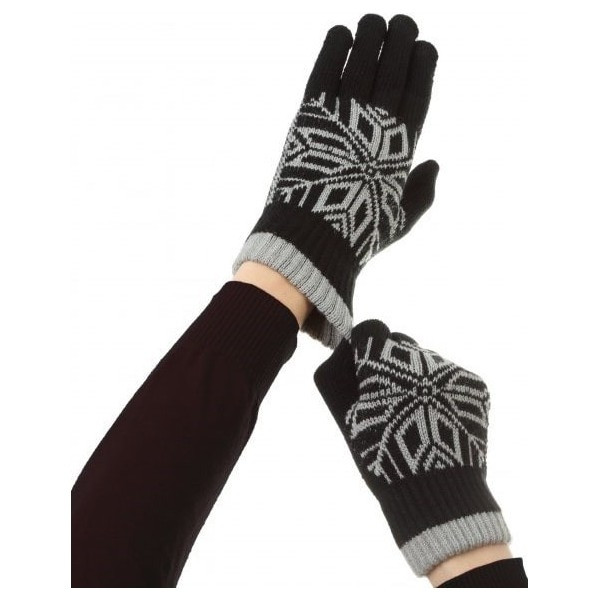 Рукавички ArmorStandart Touch Gloves Snowflake с орнаментом Black Харьков - изображение 8