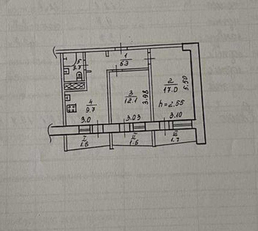 Продам. 2-к.кв. 13/16, ж/м Победа-6, пр.Героев Днепр - изображение 9