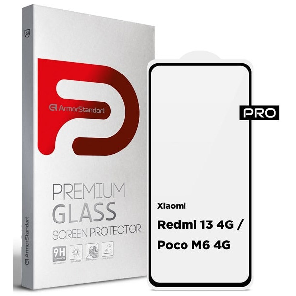 Захисне скло ArmorStandart Pro для Xiaomi Redmi 13 4G/Poco M6 4G (ARM78248) (Код товару:42356) Харків - зображення 1