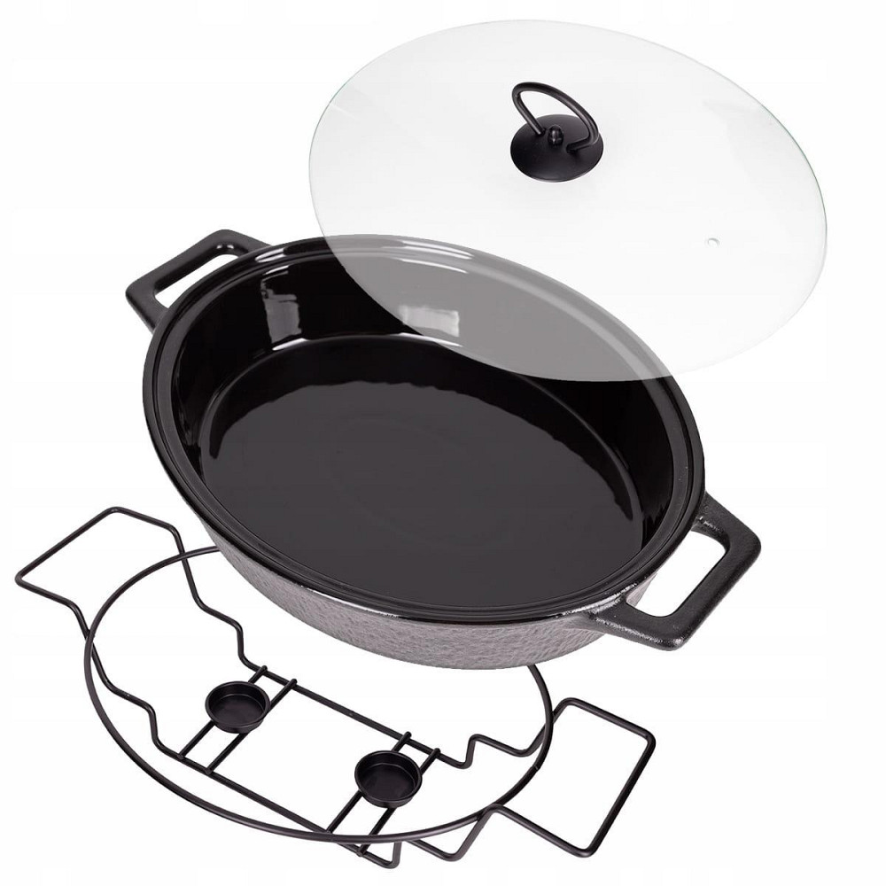 Мармит Kamille керамический овальный 3,5л черный KM 6430 Одесса - изображение 2