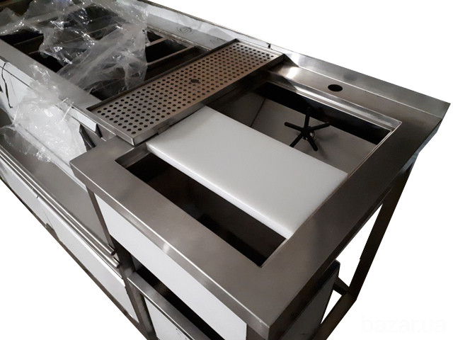 Барная станция с мойкой и омывателем стаканов с ящиками Київ - зображення 2