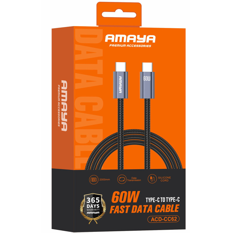 Уценка Дата кабель Amaya 62CC Type-C to Type-C 60W (2m) Херсон - зображення 2