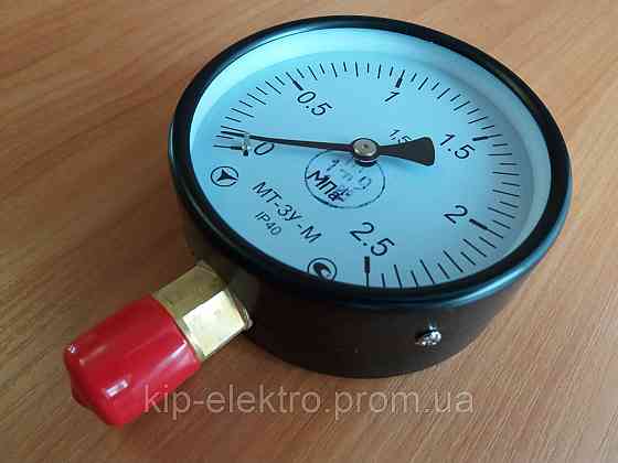 Манометр МТ-3У-М от 0 до 2,5 МПа (25 кгс/см2) - аналог МП3-У, МП3-У2, ДМ 05100, МТП-100, ОБМ1-100, Д Киев