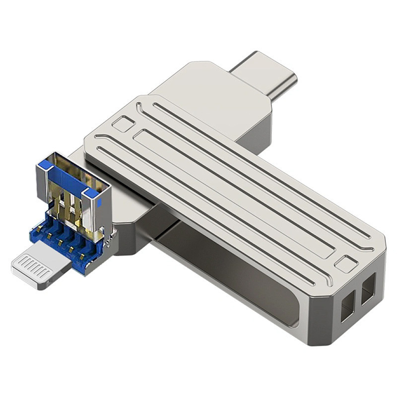 Флеш-накопитель WIWU Wi-FD001 3in1 (USB-A/C/L) USB 3.0 — 64GB Херсон - зображення 3