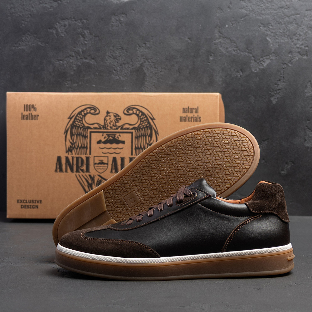 Мужские кожаные кроссовки Classic Brown Київ - зображення 8