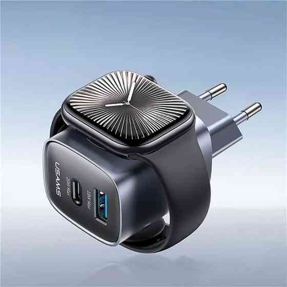 Уценка СЗУ Usams US-CC293 T67 Multifunctional iWatch Charger 20W (1USB-A/1C) Херсон