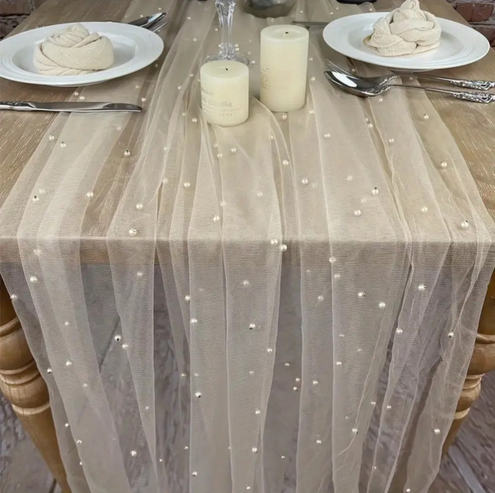 Дорожка раннер Leeseph Жемчужинки 72х300 см бежевая Одесса - изображение 1