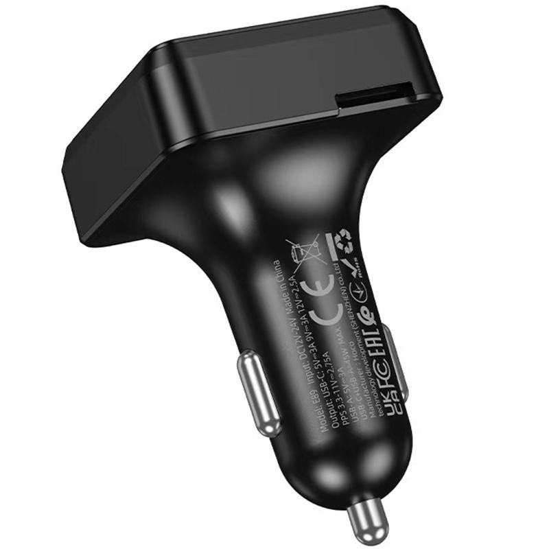 АЗУ FM модулятор Hoco E89 Libre 45W (1USB-A/1C) Херсон - изображение 6