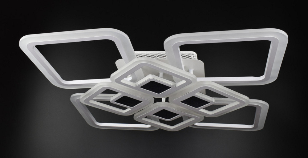 Люстра стельова LED з пультом A2720/4+4A-3D-wh Білий 11х59х59 см. Киев - изображение 1