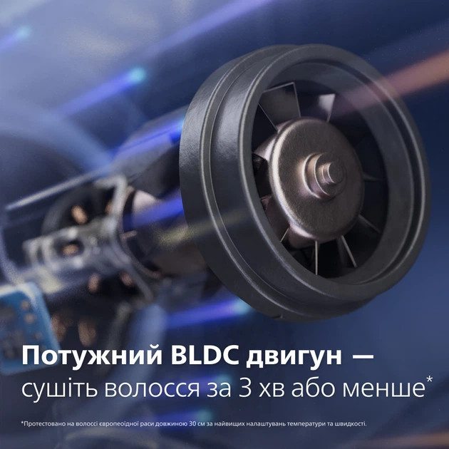 Фен Philips серии 8000 BHD839/00 1400 Вт синий Київ - зображення 3