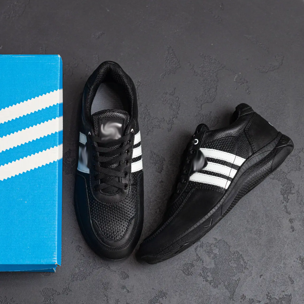 Мужские кожаные летние кроссовки, перфорация Київ - зображення 10