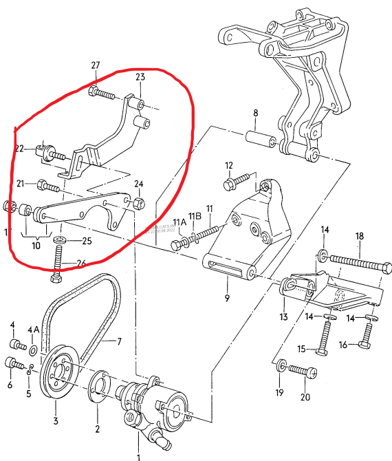 VAG 037145544, Кронштейн гідропідсилювача VW, ориг. G60, VAG 037145521 Вінниця - зображення 2