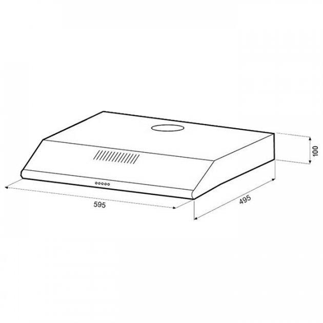 Вытяжка кухонная настенная Grunhelm GVP 251 W со стеклом (400 м3/ч, белая) 128661 Киев - изображение 3