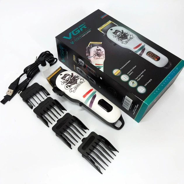 Машинка для стрижки аккумуляторная VGR V-699 WHITE 5 Вт белая Киев - изображение 2