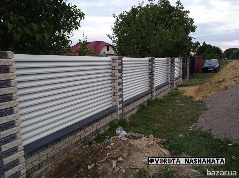 Забор,огорожа,металевій паркан жалюзі купити,ворота откатные,калітка брама,хвіртка.Ціни виробника Львов - изображение 3