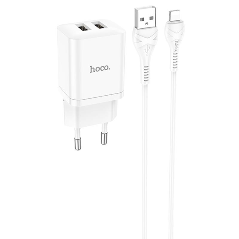 СЗУ Hoco N25 Maker (2USB-A) + USB to Lightning Херсон - зображення 1