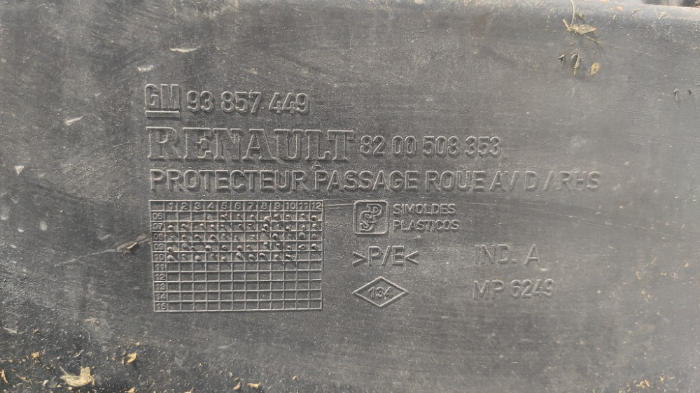 Подкрылок передний правый (задняя часть) Renault Trafic 2007-2013 (8200508353) Ковель - изображение 2