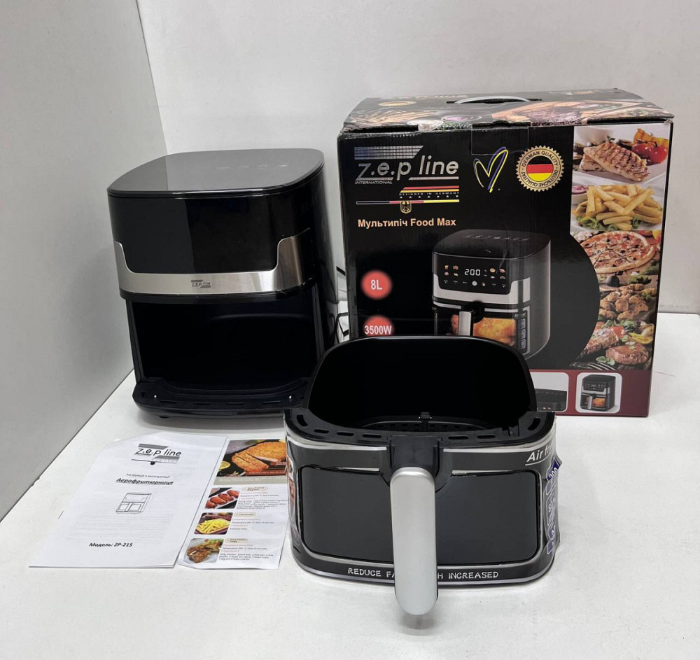 Аэрогриль мультипечь Zepline ZP-215 8 л 3500 Вт черный Київ - зображення 4