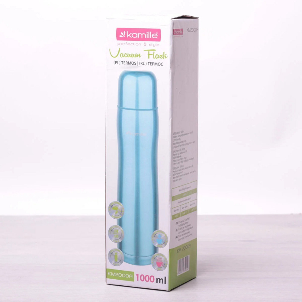 Термос Kamille на 1 л из нержавеющей стали (KM 2000A) Одесса - изображение 6
