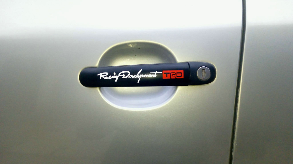 Наклейка на ручки авто TRD номер 7 Белая светоотражающая Борисполь - изображение 6