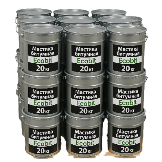 Мастика БНК Ecobit ДСТУ Б В.2.7-108-2001 ( ГОСТ 30693-2000) 20 кг Днепр