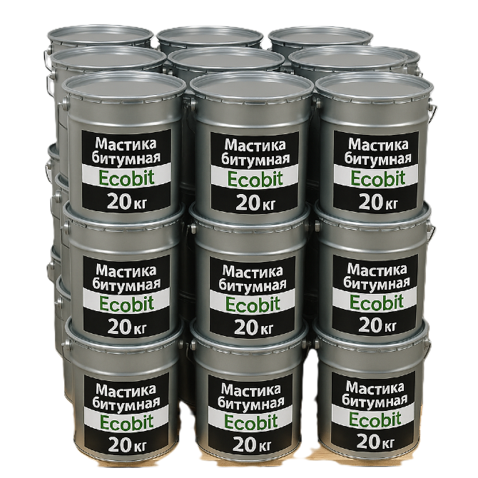Мастика БНК Ecobit ДСТУ Б В.2.7-108-2001 ( ГОСТ 30693-2000) 20 кг Днепр - изображение 2