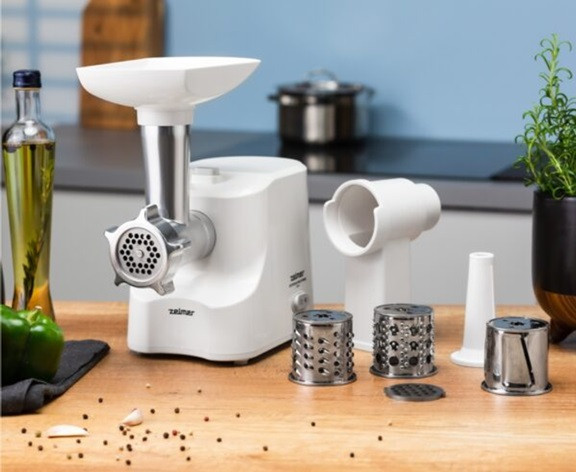 Мясорубка электрическая Zelmer ZMM1535B 1500 Вт белая Київ - зображення 2