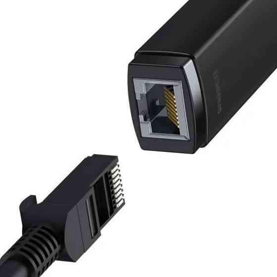 Адаптер Baseus Lite Ethernet Adapter USB-A to RJ45 Black (WKQX000101) (Код товару:41959) Харків
