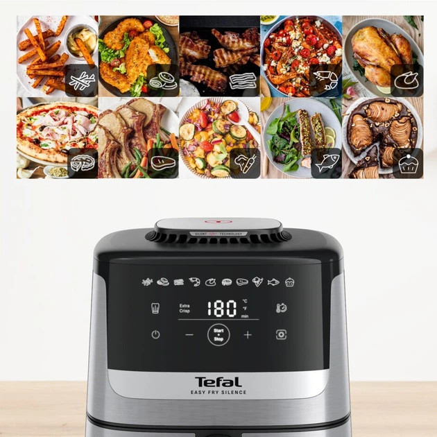 Мультипечь Tefal Tefal Easy Fry Silence EY552DE0 1670 Вт серебристая Київ - зображення 8
