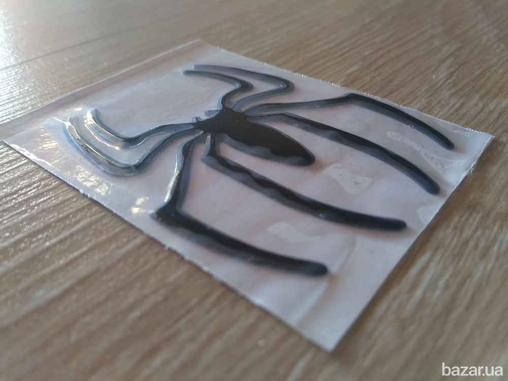 Наклейка на авто, мото Паук выпуклая Черный Борисполь - изображение 4