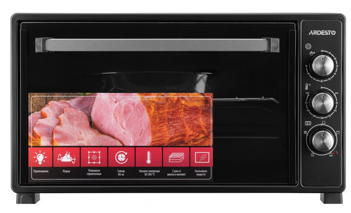 Духовка электрическая Ardesto MEO-N48RB черная 1700 Вт Київ - зображення 1