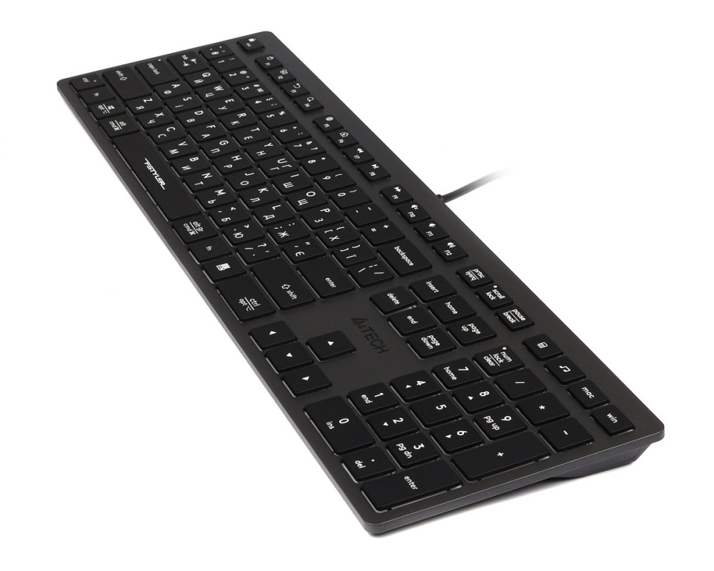 Клавиатура компьютерная проводная A4Tech FX60USB(Grey)Whitebacklit серая Київ - зображення 5