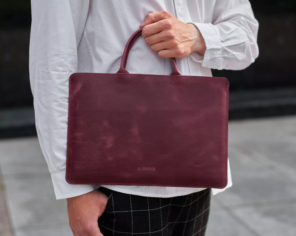 Чехол для ноутбука винтажный Incarne Stem MacBook Pro 14" 2021-2025 stem-burgundy-vintage-pro-14 бор Киев - изображение 1