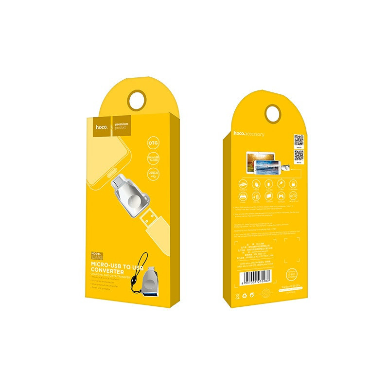 Переходник Hoco UA10 OTG USB to MicroUSB Херсон - зображення 8