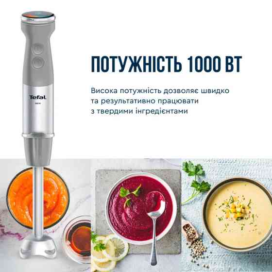 Блендер погружной TEFAL Quickchef HB673B30 1000 Вт серый Київ