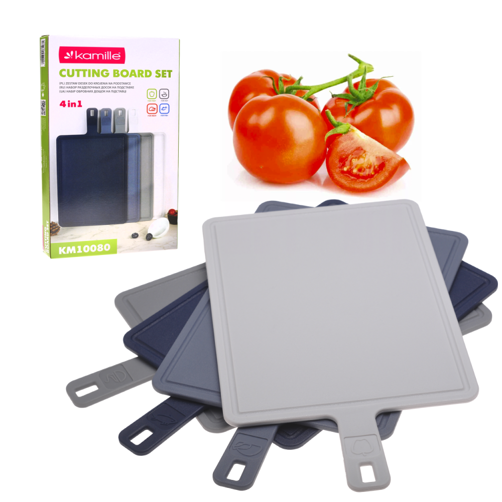 Набор разделочных досок Kamille с подставкой 37х23см KM10080 Одесса - изображение 2