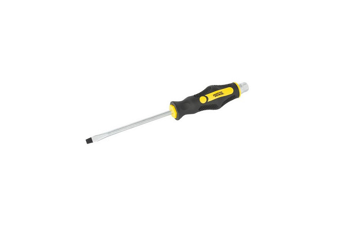 Отвёртка ударная шлицевая магнитная MASTERTOOL EXTERNAL HEX SL6х125 мм ручка с TPR покрытием 49-6612 Харків - зображення 1