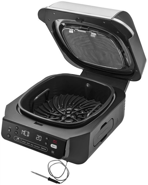 Гриль-барбекю электрический Ninja Foodi Air Grill & Air Fryer с Сooking probe EG351EU 1760 Вт серебр Киев - изображение 9