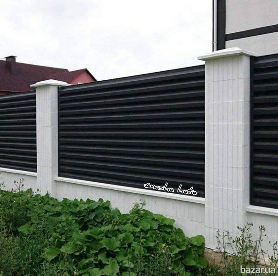 Сучасний металевий паркан - огорожа Жалюзі від виробника Берегово - изображение 9