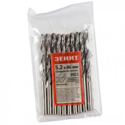 Сверло HSS по металлу 5.2х86 мм (10 шт) Зенит Винница - изображение 1