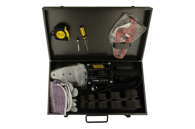 Паяльник для пластиковых труб MASTERTOOL 20-63 мм 2 режима 1100-2200 Вт/220 V/50 Hz 0-300°С IP44 LED Харків - зображення 7