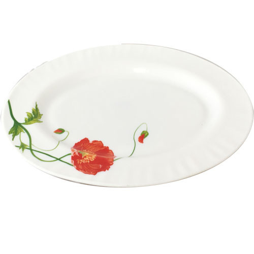 Блюдо овальне SNT Червоний мак 30063-1067 36 см Київ - зображення 1