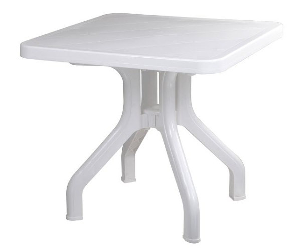 Стіл Прима квадратний складний пластиковий 80*80 білий колір Днепр - изображение 1